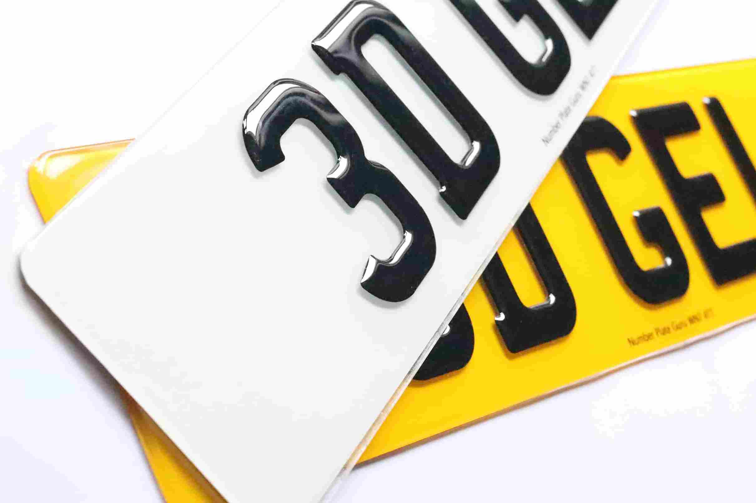 3d gel number car plates